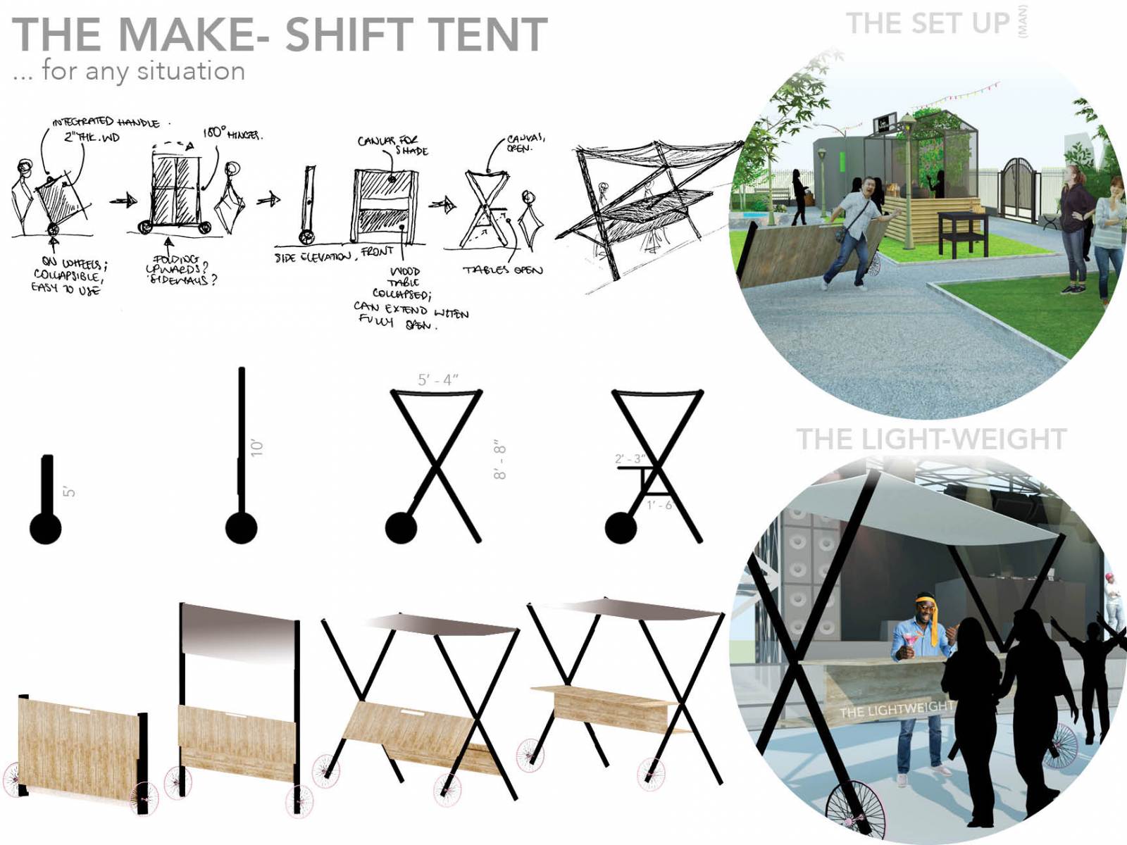 the make-shift tent